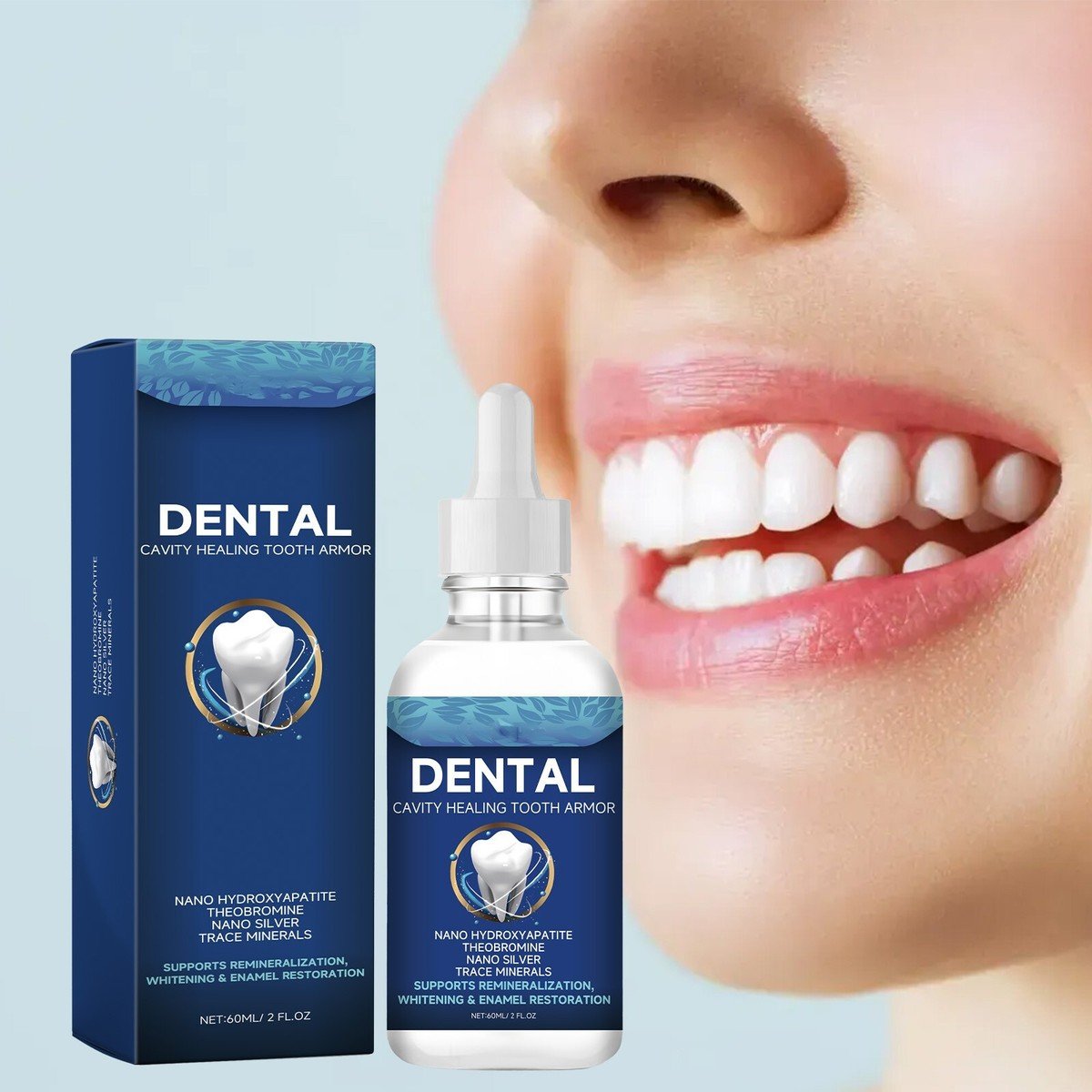 Tratamiento Dental Remineralizante Cavity Healing – Con Nano-Hidroxiapatita y Teobromina (60ml)