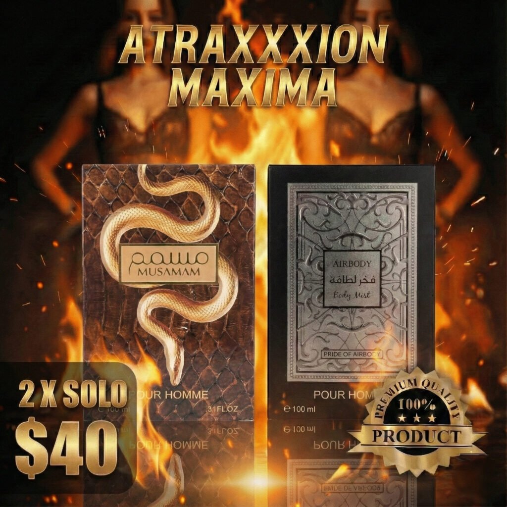 Dúo Perfume Árabe Concentrado con Feromonas – Pack Seducción Intensa (2 Unidades)